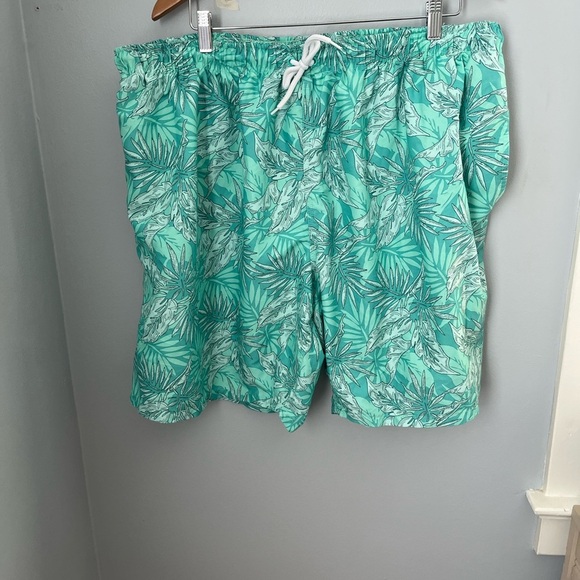 Saddlebred Green Swim Trunks Quick-Drying Elastic Waist - Picture 1 of 9
